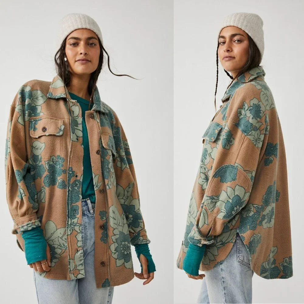 NWT New $178 Free People Printed Ruby Jacket Size S
